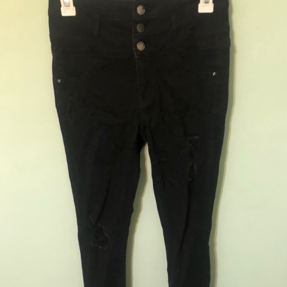 Black high waisted jeans